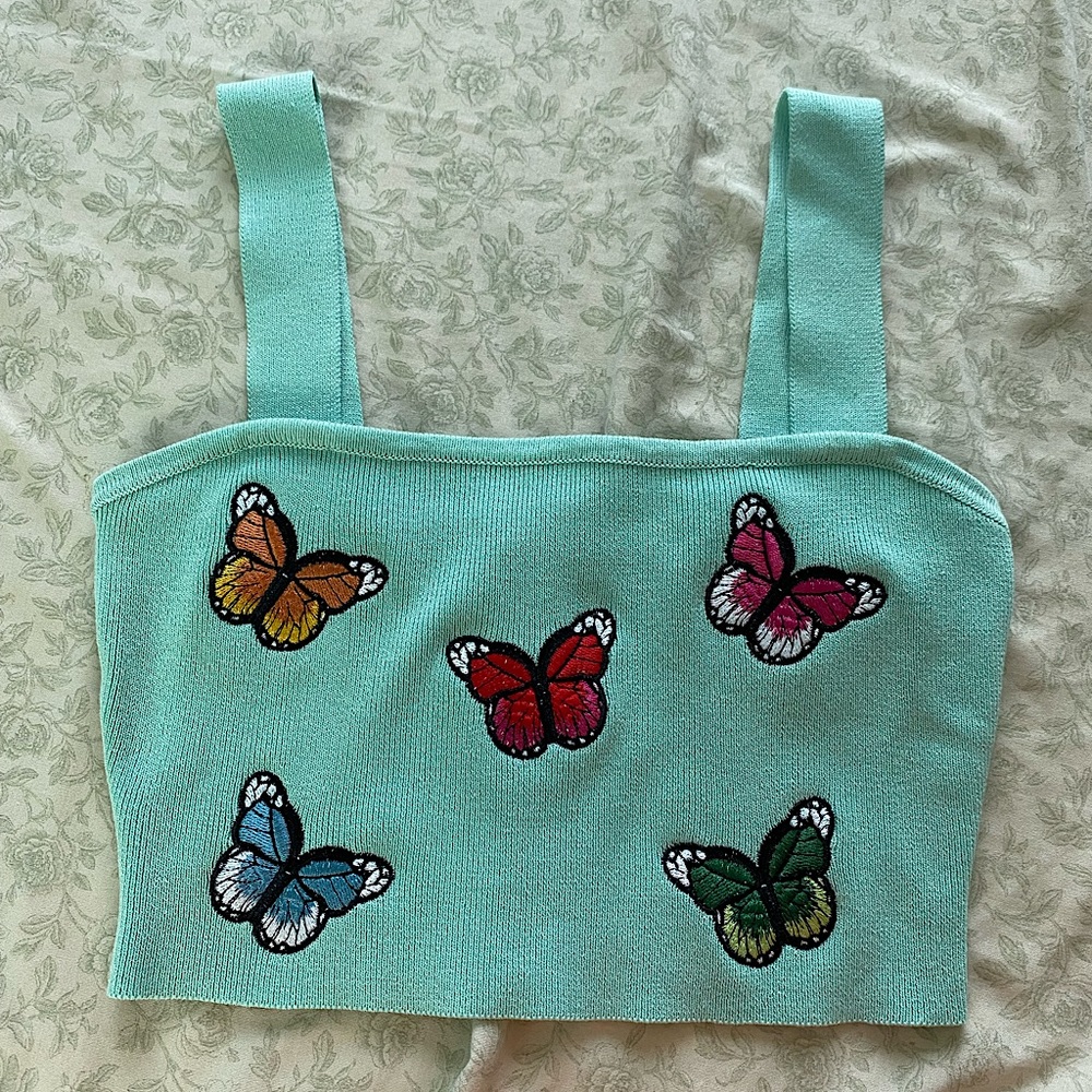 Butterfly crop top